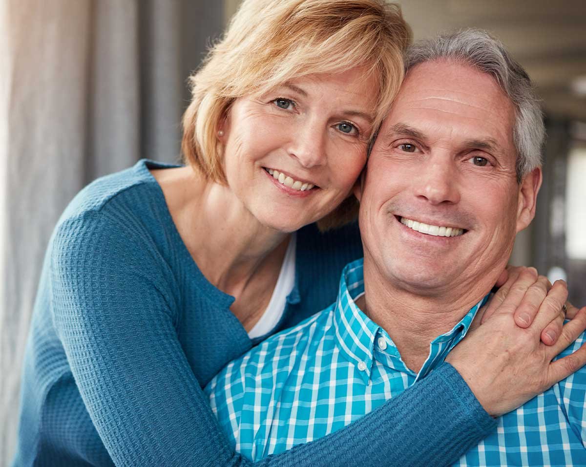 Happy couple living fully